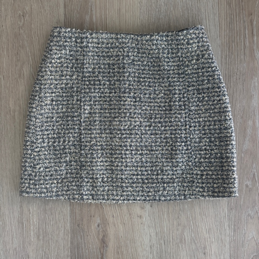 NWT J Crew Metallic A-Line Mini Skirt in Tinsel Tweed